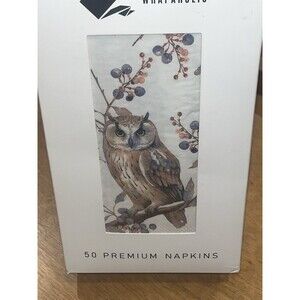 WRAPAHOLIC 50Pcs Owl  Guest Napkins - Guest Disposable Hand Towel Decopague